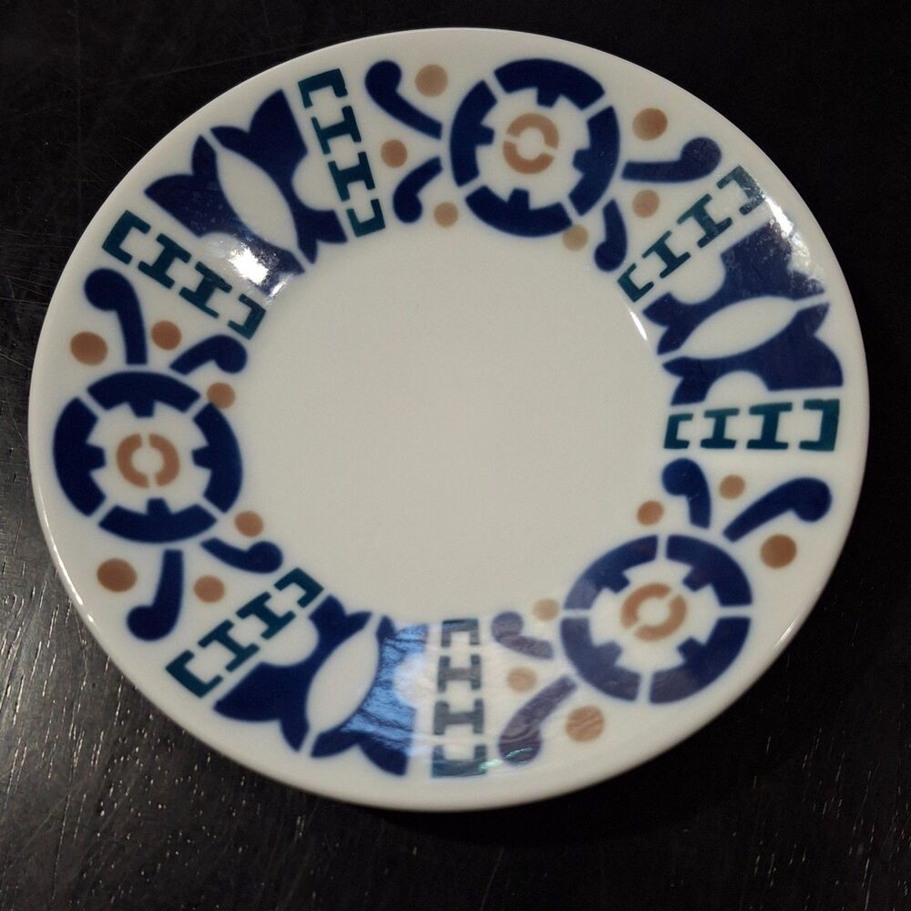 Rare Sargadelos Burela 4 Pc Saucers Set 4.5 inches